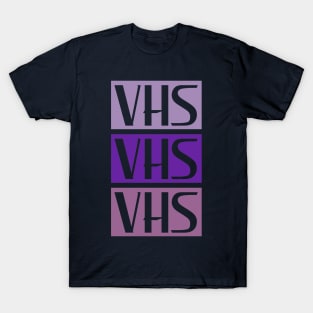 Tri-Colour Triple VHS Logo T-Shirt